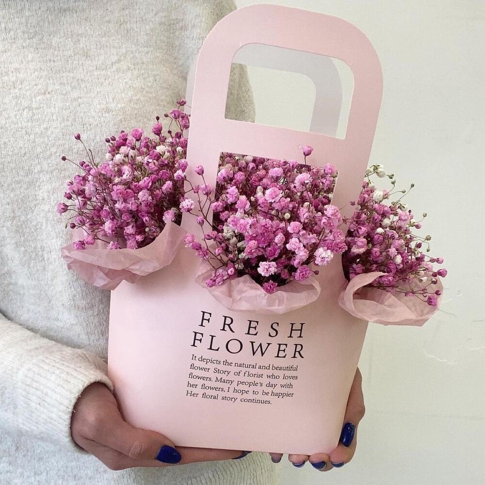 Нежная сумочка с гипсофилами