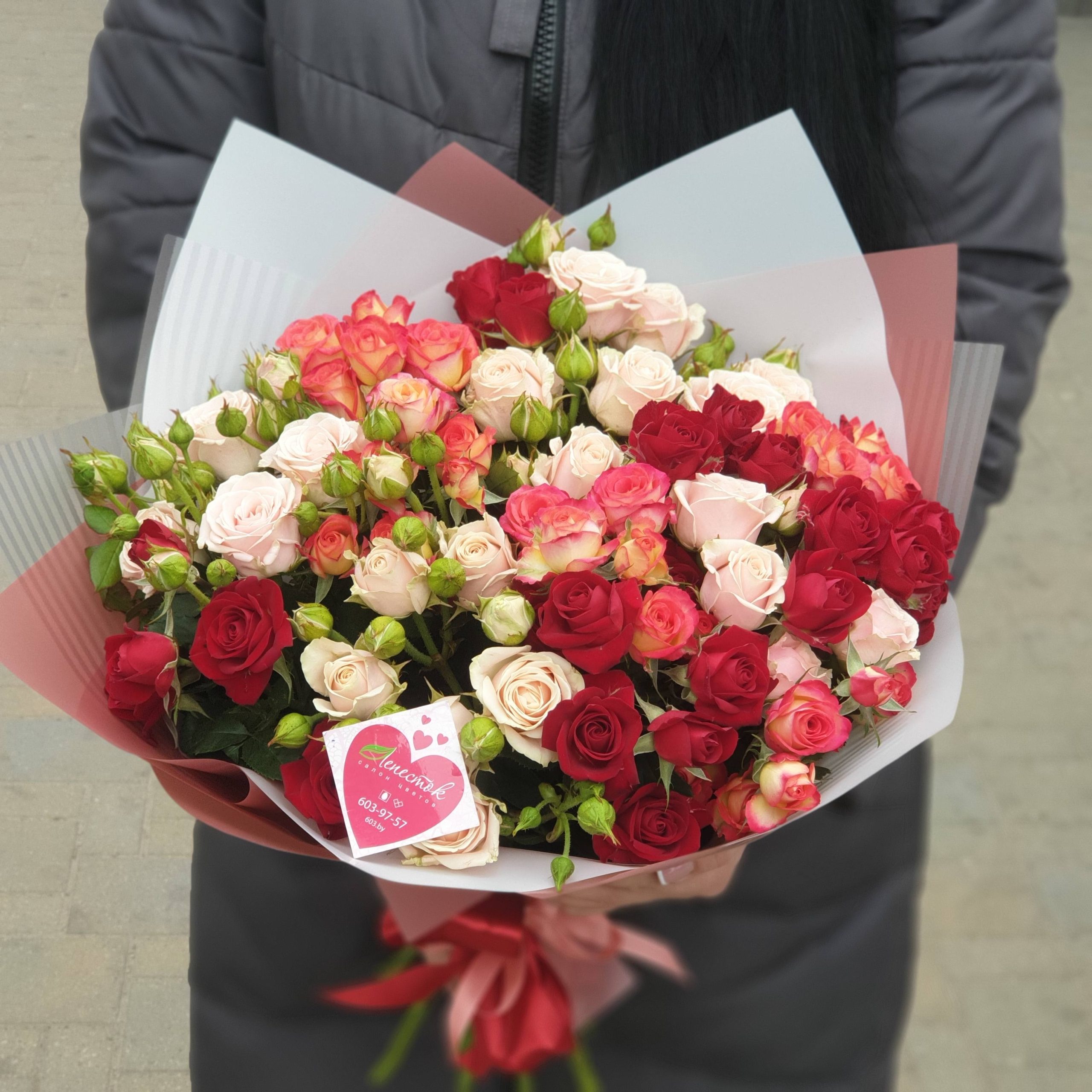 Микс из кустовых роз